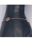 Bracciale in oro rosa con iniziali