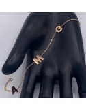 Bracciale in oro rosa con iniziali