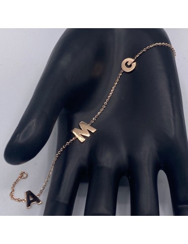 Bracciale in oro rosa con iniziali