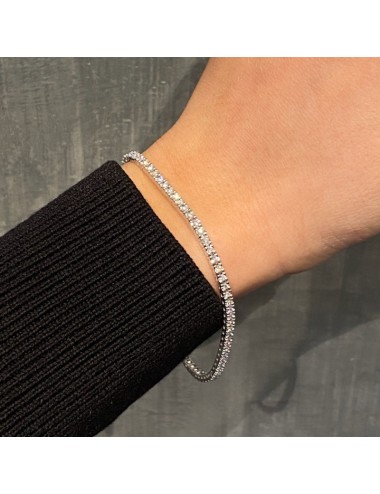 Bracciale tennis in oro bianco e brillanti ct. 1,05