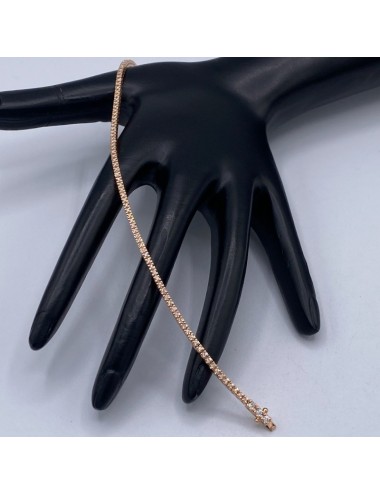 Bracciale tennis in oro rosa e Brillanti ct. 0,50