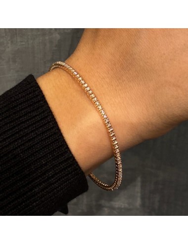 Bracciale tennis in oro rosa e Brillanti ct. 0,50
