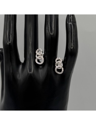 Orecchini in oro bianco e...