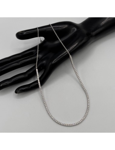 Girocollo in oro bianco e...