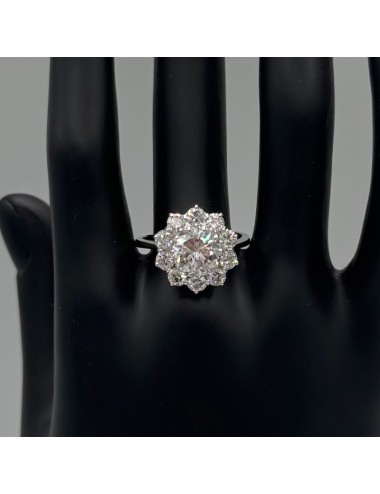 Anello in oro bianco e...