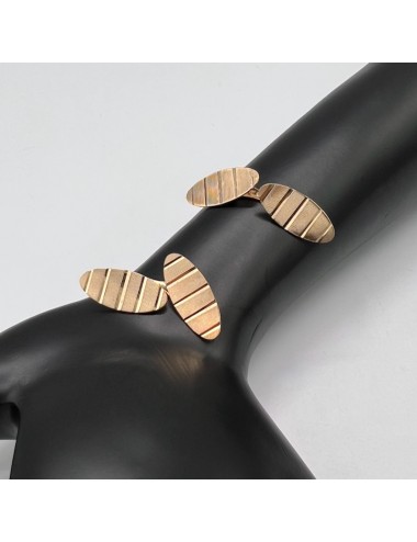 Gemelli ovali in oro giallo