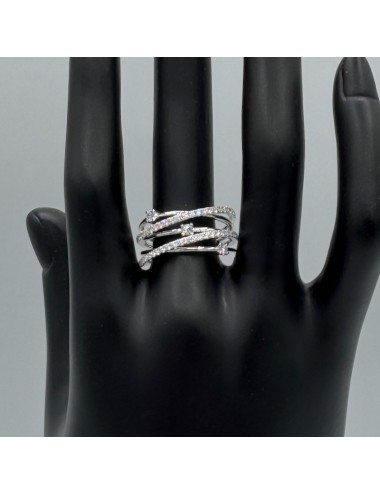 Anello in oro bianco e...