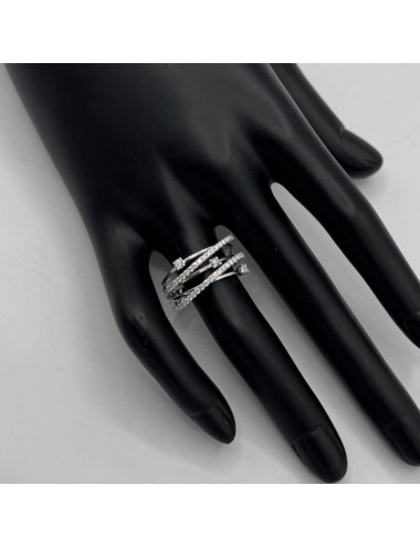 Anello in oro bianco e...