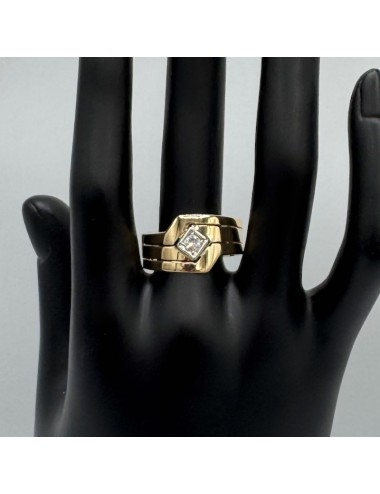 Anello in oro giallo e...