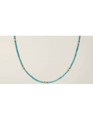 COLLANA TUBETTI TURCHESE
