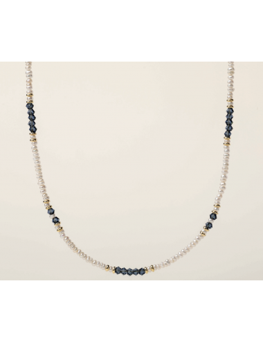 COLLANA PERLE E CRISTALLO