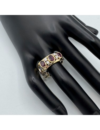 Anello in oro bianco e...