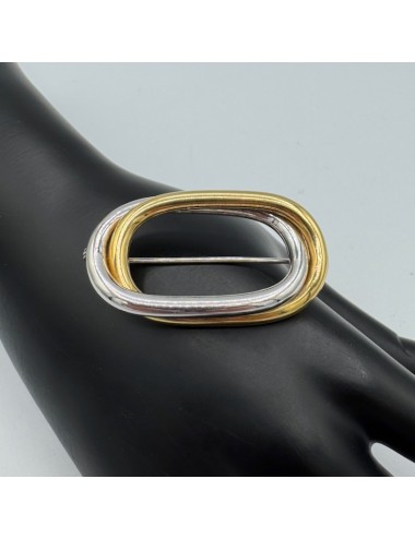 Spilla in oro bianco e giallo