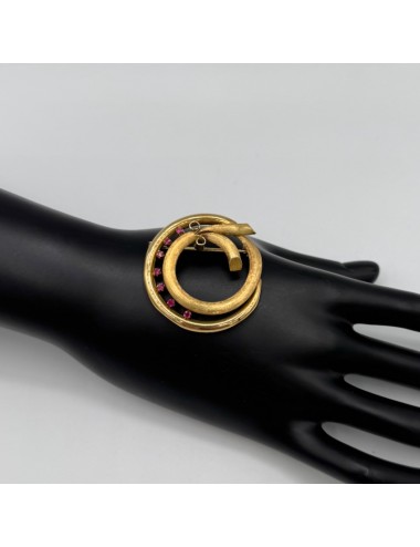 Spilla in oro giallo e Rubini