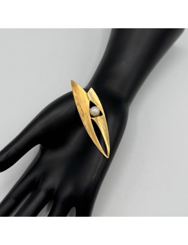 Spilla in oro giallo e Perla