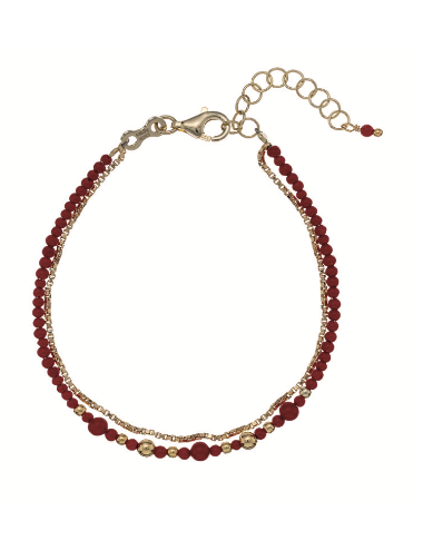 bracciale in argento e corallo
