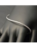 Bracciale tennis in oro bianco e brillanti
