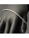 Bracciale tennis in oro bianco e brillanti