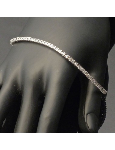 Bracciale tennis in oro bianco e brillanti
