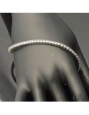 Bracciale tennis in oro bianco e brillanti