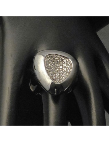 Anello argento brunito e brillanti Roberto Coin