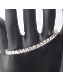 Bracciale tennis in oro bianco e brillanti