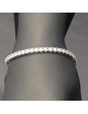 Bracciale tennis in oro bianco e brillanti