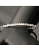 Bracciale tennis in oro bianco e brillanti