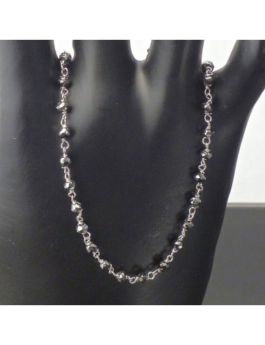 Bracciale oro bianco con Diamanti neri