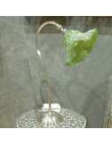 Lampada in argento con vetro di murano