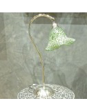 Lampada in argento con vetro di murano