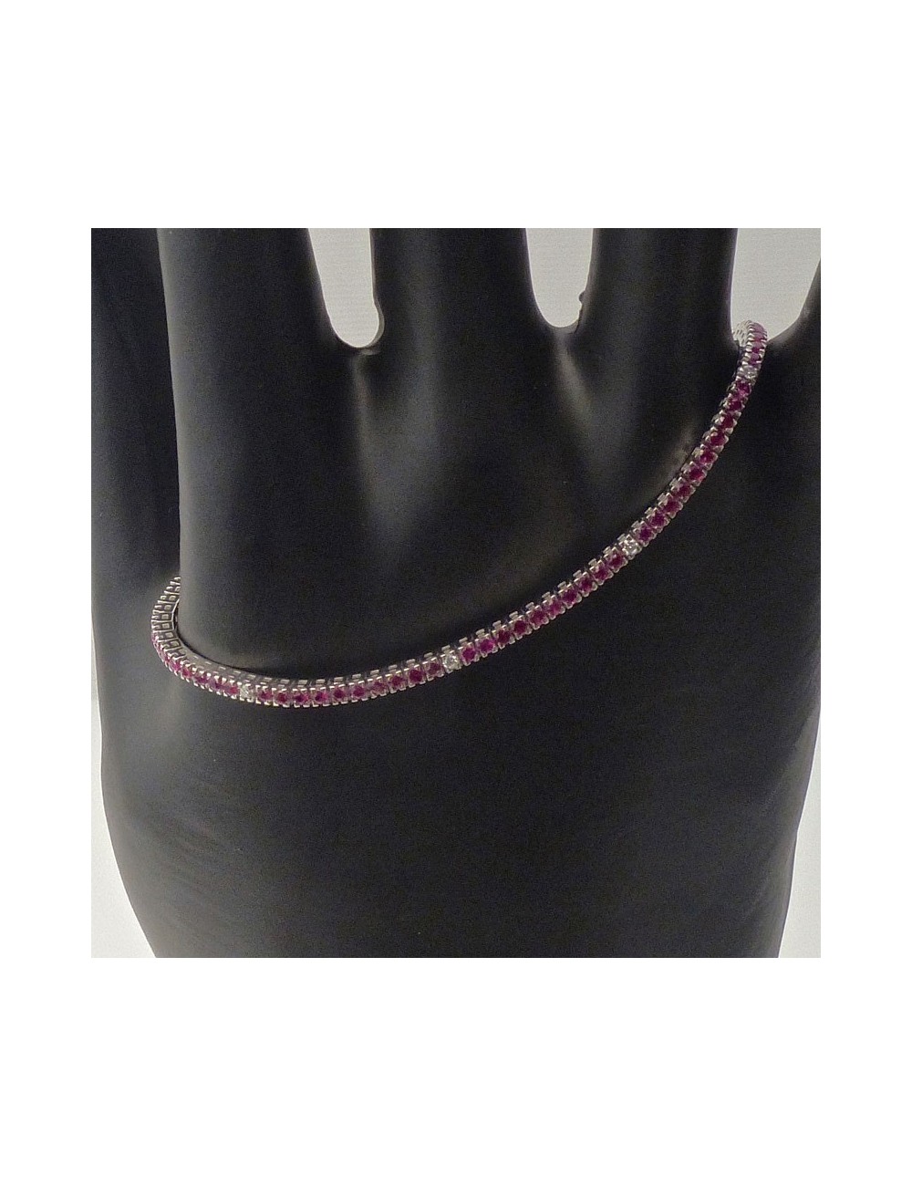 Bracciale tennis in Rubini e Brillanti