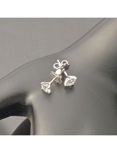 Orecchini Solitari in oro bianco carati 1,00