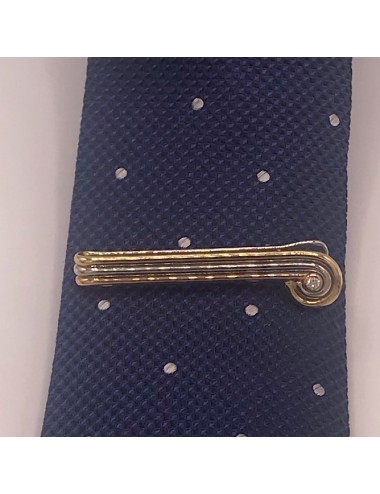 Fermacravatte a 3 ori e brillantino