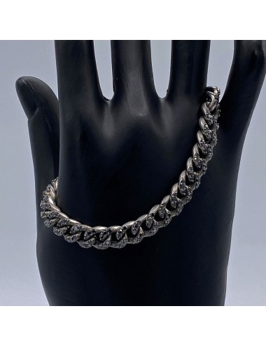 Bracciale in Titanio e Diamanti black top quality