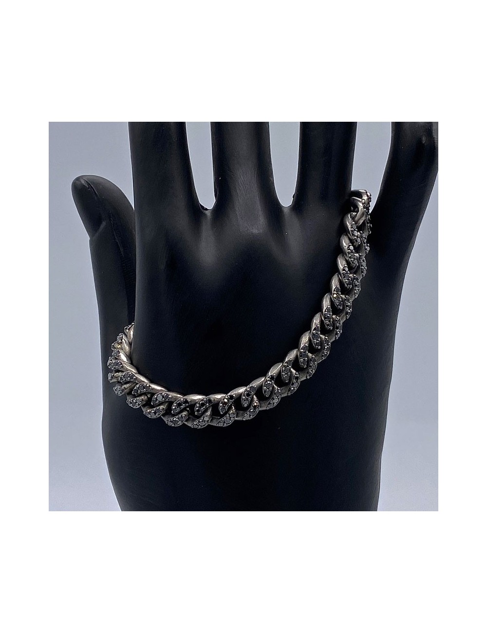 Bracciale in Titanio e Diamanti black top quality