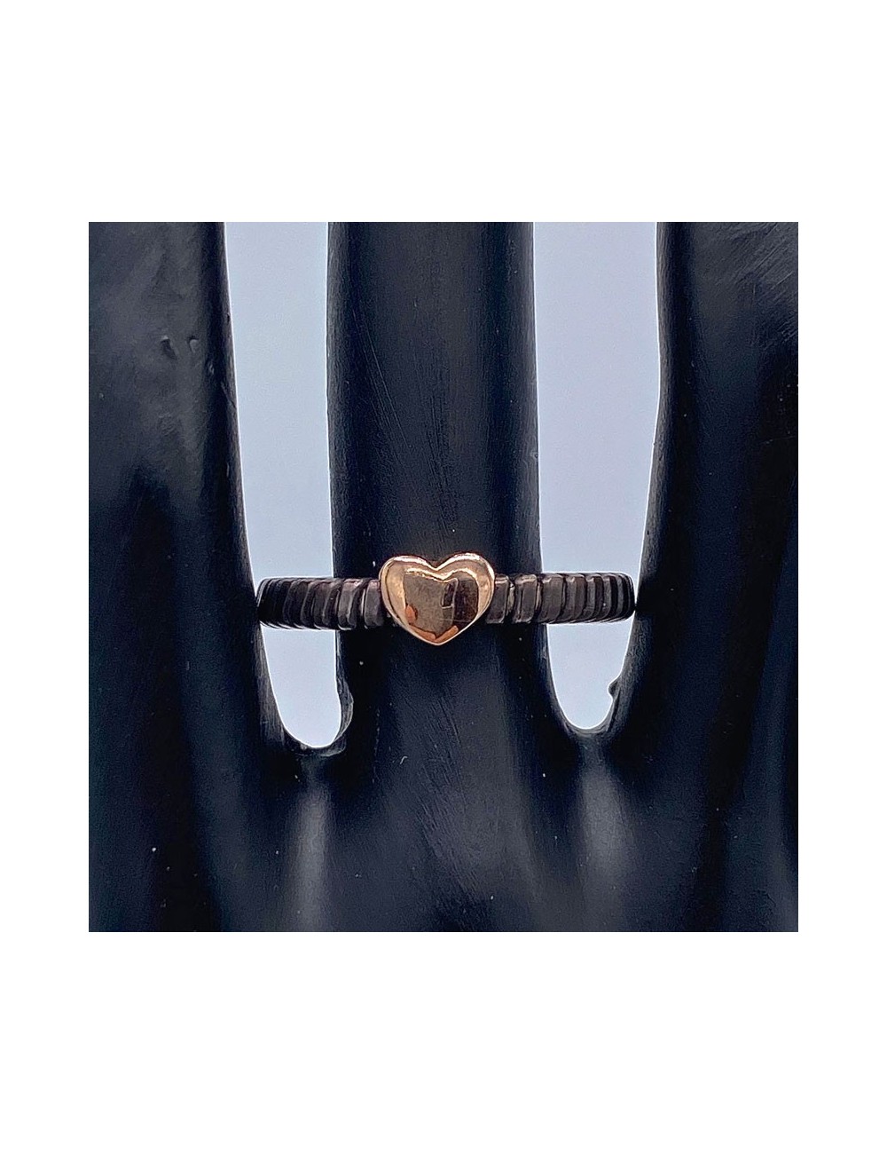 Anello in Argento Bronzato ed oro rosa