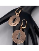 Orecchini pendenti Angeli in oro rosa