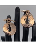 Orecchini pendenti Angeli in oro rosa