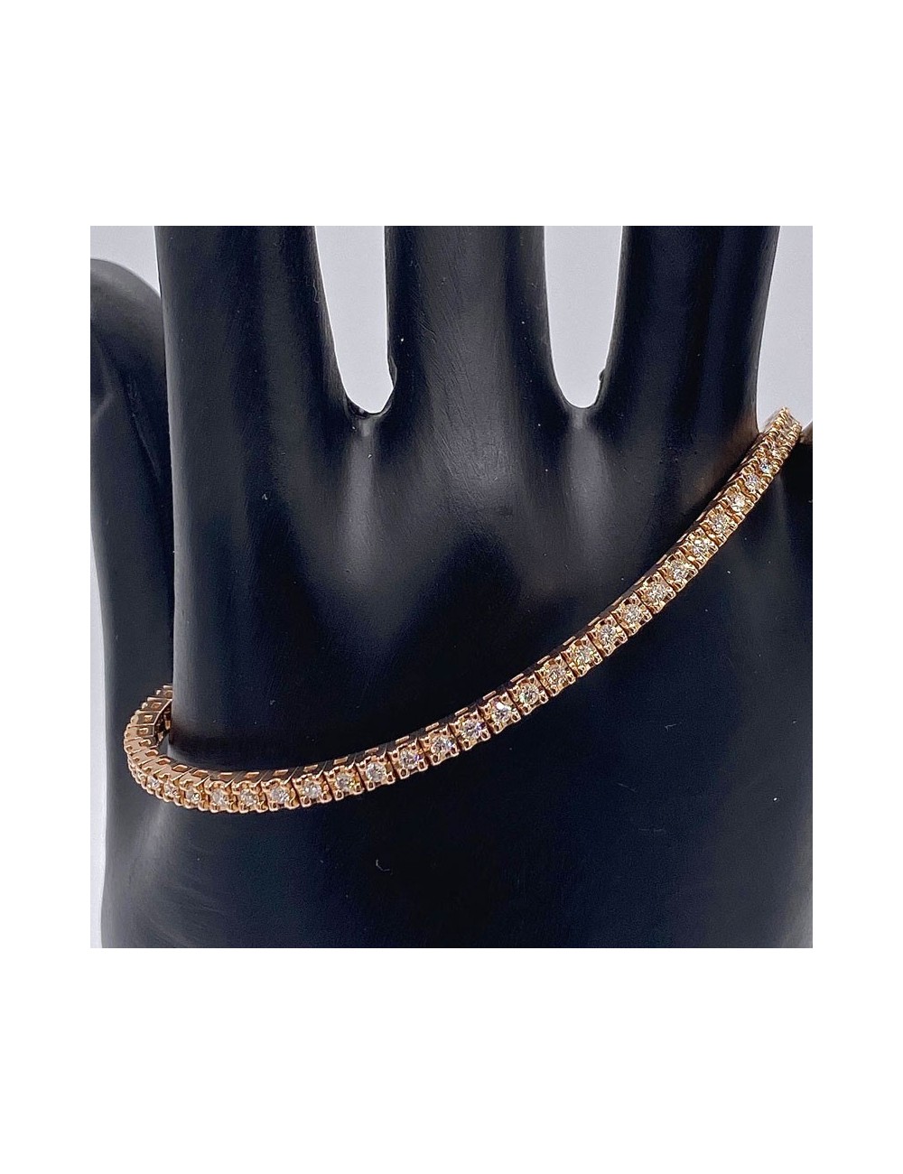 Bracciale Tennis in oro rosa e Brillanti ct. 1,00