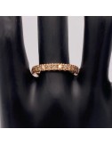 Mezza Eternity in oro rosa con Diamanti brown