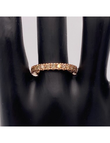 Mezza Eternity in oro rosa con Diamanti brown