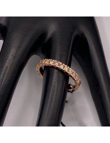 Mezza Eternity in oro rosa con Diamanti brown