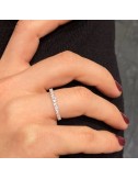 Mezza Eternity in oro bianco e Brillanti