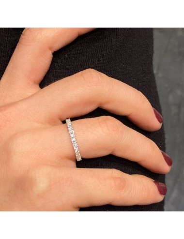 Mezza Eternity in oro bianco e Brillanti