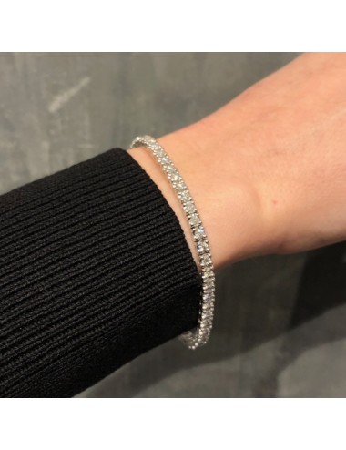 Bracciale tennis in oro bianco e brillanti ct. 2,88