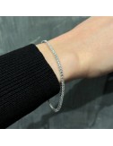 Bracciale tennis in oro bianco e brillanti
