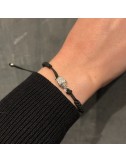 Bracciale tecnico con oro bianco e Brillanti