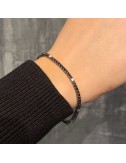 Bracciale Tennis in Diamanti Neri e Bianchi