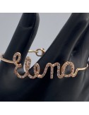 Bracciale in oro rosa con nome in Brillanti
